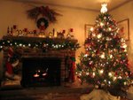 mom's christmas display