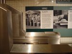There was a big exhibit on turnstiles, but all of the photos I took of the old turnstiles were blurry. So you're looking at the current one, which is cleverly designed to keep people from being able to sneak through it.