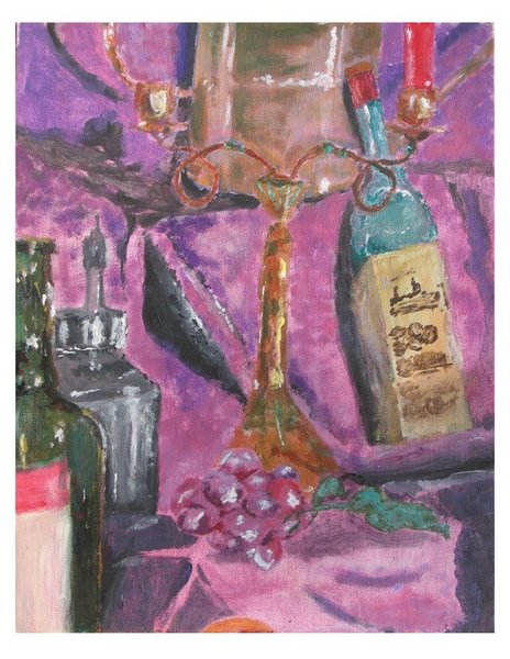 Wine and Grapes
1993
11x14
acrylic on canvas board